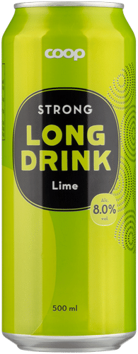 Coop Strong LD Lime 8,0 til-% 0,5L limenmakuinen long drink