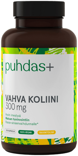 Puhdas+ 高含量胆碱 300毫克 100 vegekaps