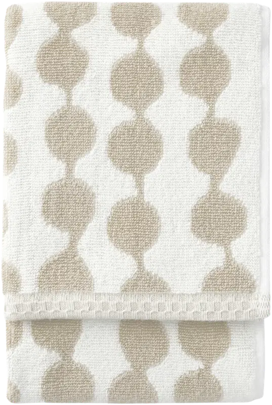 Finlayson 手巾 Pampula 50x70 米白-白色｜Finlayson käsipyyhe Pampula 50x70 beige-valkoinen