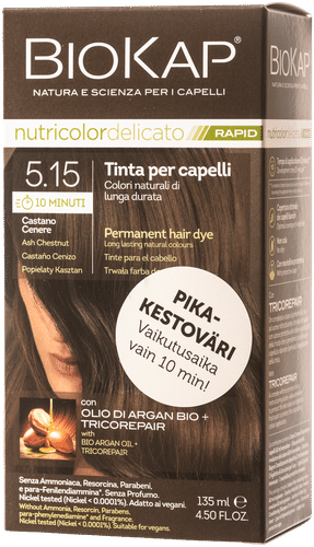 Biokap nutricolor delicato rapid 5.15 ash chestnut