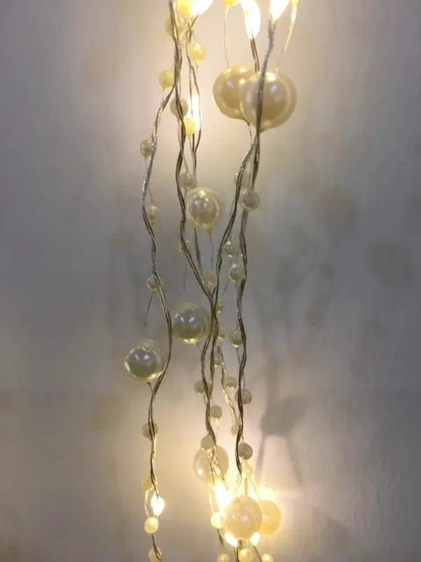 Finnlumor 电池灯串 珍珠 银色