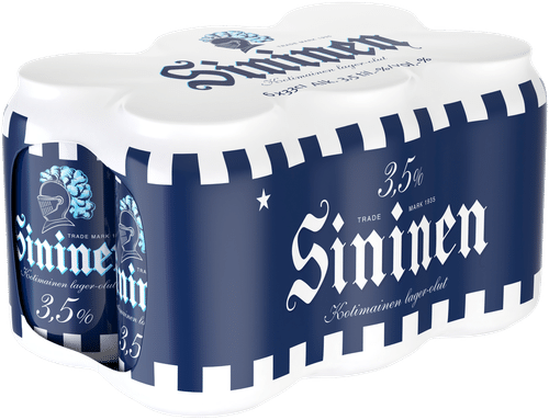6 x Sininen olut 3,5% 0,33 l