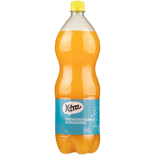 Xtra sokeriton appelsiini virvoitusjuoma 1,5l｜Xtra 无糖橙子软饮料 1,5l