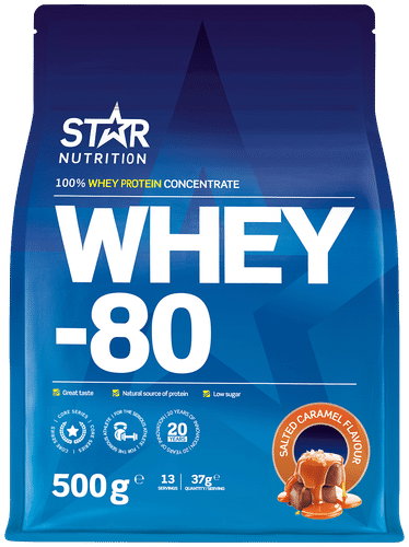 Star Nutrition Whey-80 咸焦糖乳清蛋白粉 500g｜Star Nutrition Whey-80 Salted Caramel Heraproteiinijauhe 500g