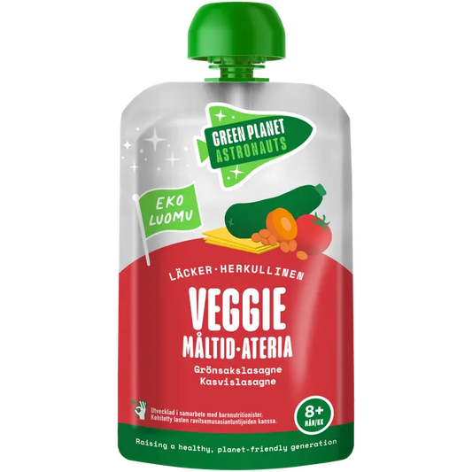 Green Planet Astronauts Luomu Veggie-ateria Kasvislasagne 120g 8kk+｜Green Planet Astronauts 有机素食餐蔬菜烤宽面条 120 克 8 个月+