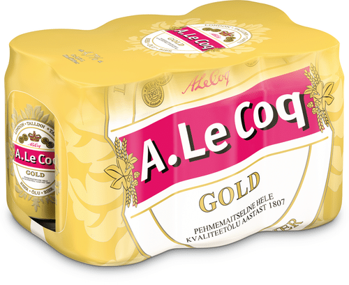 A. Le Coq 6 x A. Le Coq Gold 4.7%饮品 0.33升罐 收缩膜装
