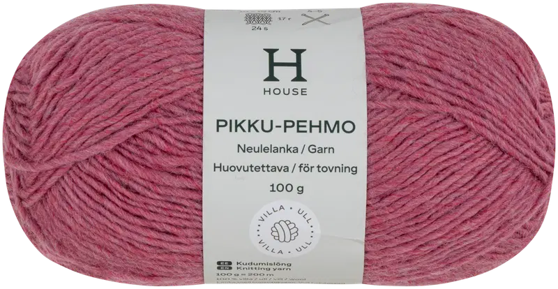 House 羊毛线 Pikku pehmo 100克 浆果粉 200093｜House villalanka Pikku pehmo 100 g Berry pink 200093