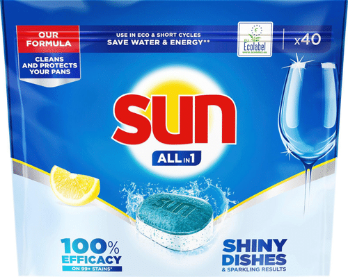 Sun 柠檬全能洗碗块环保标志 40 kpl