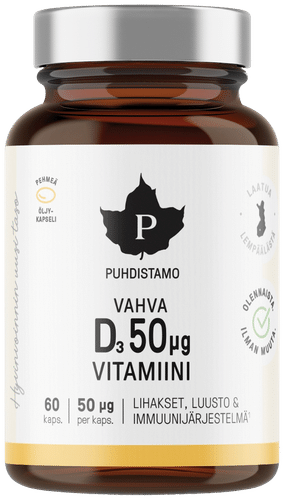 Puhdistamo 强效维生素D 50微克 60 kaps