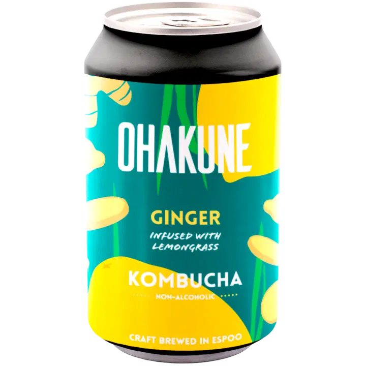 Ohakune 康普茶姜茶饮料， 330ml｜Ohakune Kombucha Ginger teejuoma, 330ml