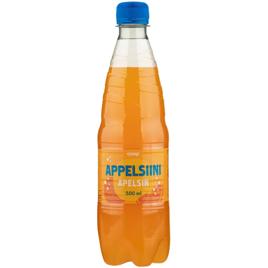 Coop Appelsiini virvoitusjuoma 0,5 l kmp｜Coop 橙色软饮料 0.5 升 kmp