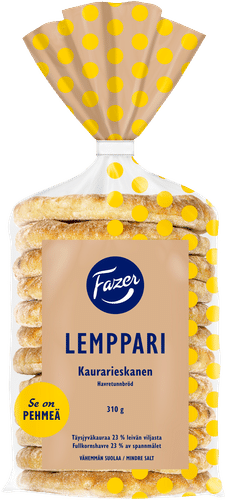 Fazer Lemppari Kaurarieskanen 12kpl 310g, kaura-vehnärieska｜Fazer 最爱燕麦薄饼 12个装 310克 燕麦小麦薄饼