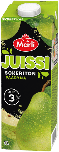 Marli Juissi sokeriton Päärynämehujuoma 1 L｜Juissi sokton Marli Juissi 无糖梨汁饮料 1 L