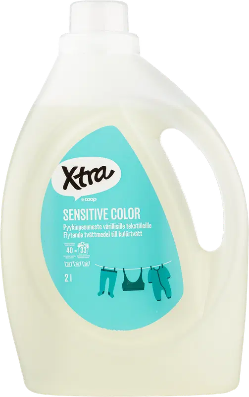 Xtra 敏感肌彩色衣物洗衣液 2 l｜Xtra Sensitive Color pyykinpesuneste 2 l