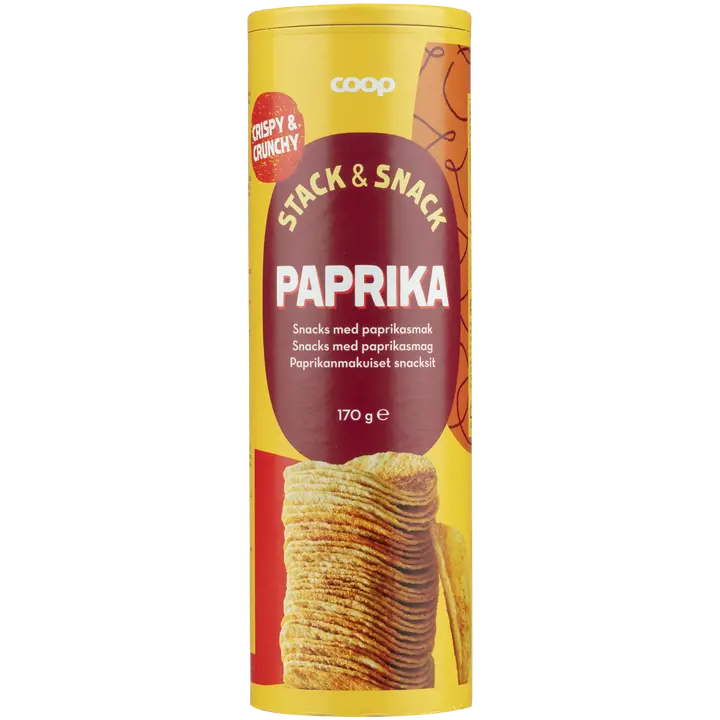 Coop paprikanmakuiset snacksit tuubi 170 g-Coop 辣椒味零食管 170 g