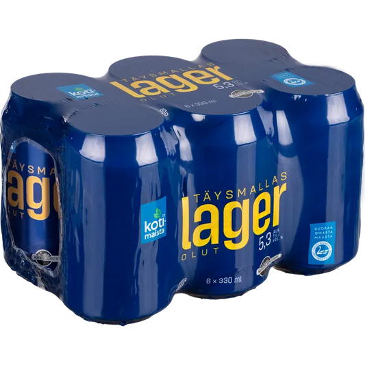 6 x Kotimaista Täysmallaslager 5,3% 0,33L olut｜Kotimaista 6 瓶国产全麦芽饮料 5.3% 0.33L 饮料