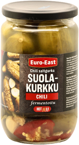 Euro-East suolakurkku, chili 660 g/380g