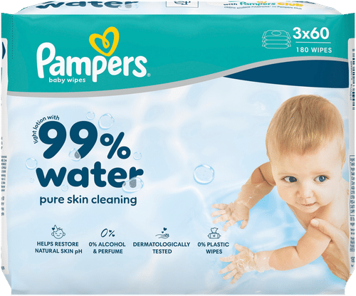 Pampers 3x60片清洁湿巾