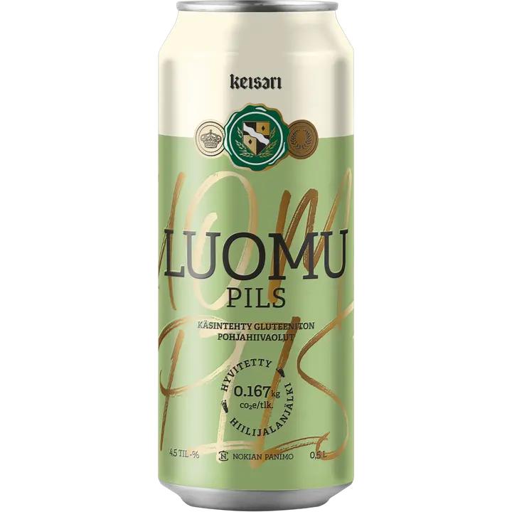 Keisari Luomu Pils olut 4,5% 0,5l tölkki｜Keisari 有机 Pils 饮料 4.5% 0.5l 罐装