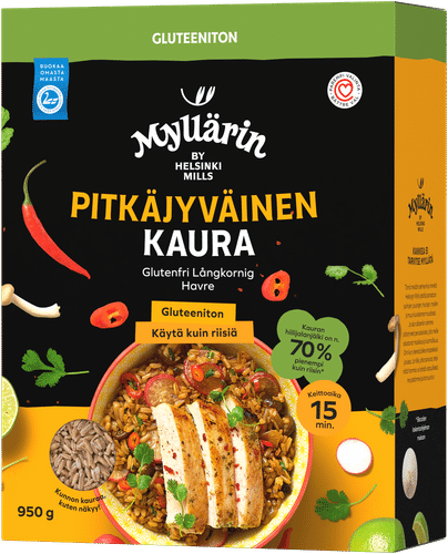 Myllärin 无麸质长粒燕麦 950 g｜Myllärin Gluteeniton Pitkäjyväinen Kaura 950 g