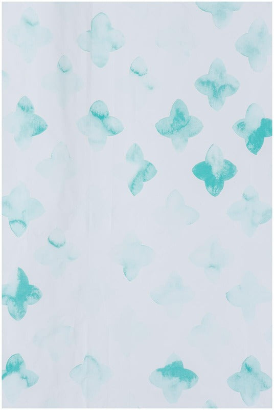 House 浴帘 乡村瓷砖纹 180x200厘米 水蓝色