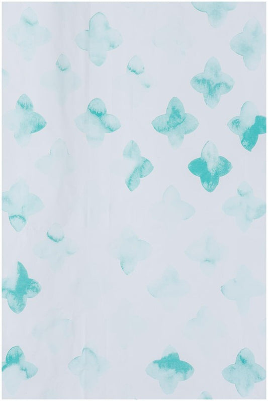 House 浴帘 乡村瓷砖纹 180x200厘米 水蓝色