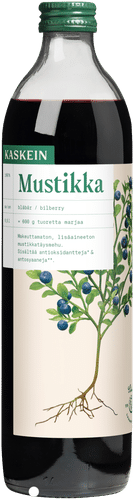 Kaskein Mustikkatäysmehu, makeuttamaton, lisäaineeton 0,5 L