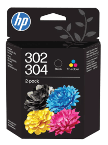 HP mustepatruuna 302/304 kolmiväri/musta