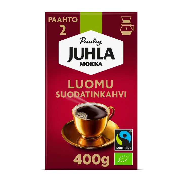 Paulig Juhla Mokka Luomu kahvi suodatinjauhatus 400g｜Juhla Mokka Paulig Juhla Mokka 有机咖啡过滤研磨 400g