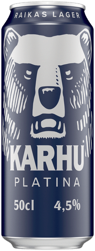 Karhu Platina Lager olut 4,5 til-% tölkki 0,5 L