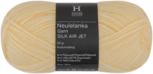 House 丝光空气喷气纱线 50克 浅黄 12114