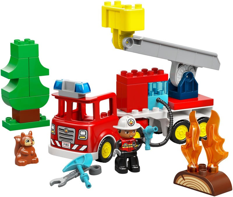 LEGO 得宝小镇10473 消防车、消防水带与消防员｜LEGO® DUPLO Town 10473 Paloauto, paloletku ja pelastaja