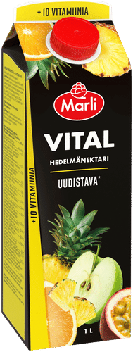 Marli Vital Hedelmänektari + 10 vitamiinia 1 L｜Vital Marli Vital Fruit 花蜜 + 10 种维生素 1 L