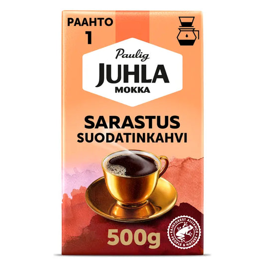Paulig Juhla Mokka Sarastus kahvi suodatinjauhatus 500g｜Juhla Mokka Paulig Juhla Mokka Sarastus 咖啡过滤研磨 500g