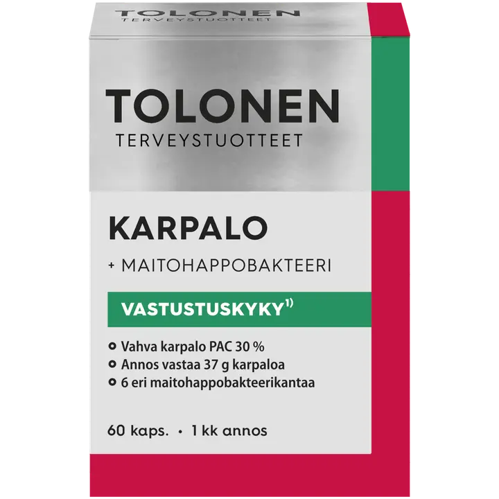 Tolonen Karpalo +maitohappobakteeri 60粒-Tolonen 蔓越莓+乳酸菌60粒