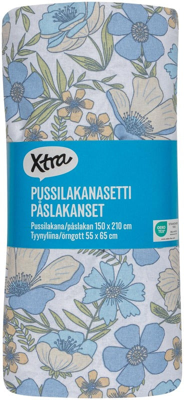 Xtra 阿马尔菲被套套装 150x210厘米 浅蓝-米色