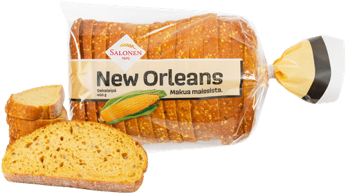 Leipomo Salonen New Orleans 450 g maissia sisältävä sekaleipä, viipaloitu｜Perheleipuri Salonen 萨洛宁面包坊 新奥尔良玉米混合面包 450克 切片
