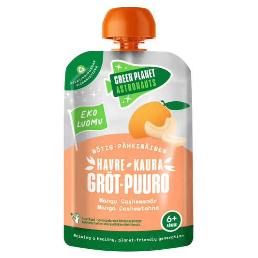 Green Planet Astronauts LUOMU pähkinäinen kaurapuuro mango 100g 6kk+｜Green Planet Astronauts 有机坚果燕麦片芒果 100 克 6 个月+