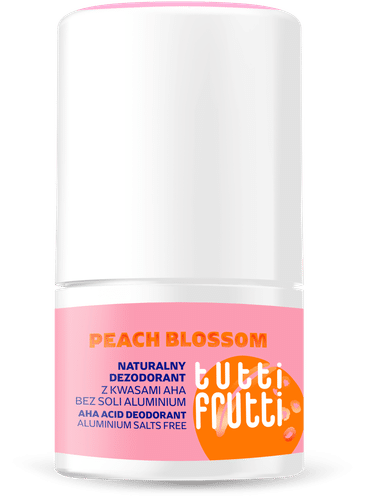 TUTTI FRUTTI Alumiinivapaa deodorantti PEACH BLOSSOM and AHAs almond, shikimic, lactic 50ml