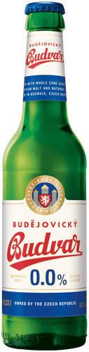 Budejovicky Budvar 无醇麦芽饮料 0.0% 0.33L瓶装｜Budejovicky Budvar Alcohol free beer 0,0% 0,33l alkoholiton olutpullo