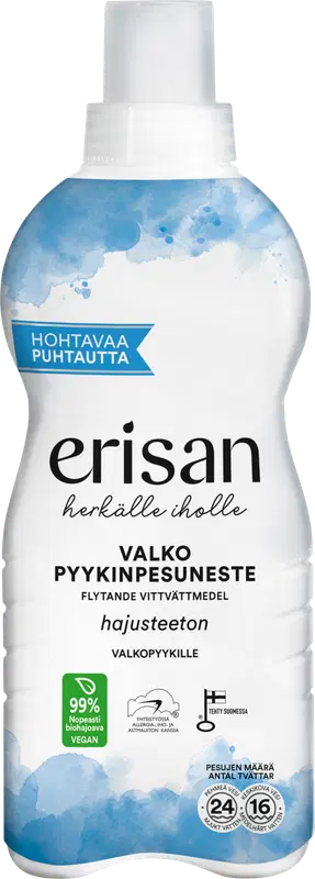 Erisan 无香型白色衣物洗衣液 850 ml｜Erisan Hajusteeton  Valko Pyykinpesuneste 850 ml