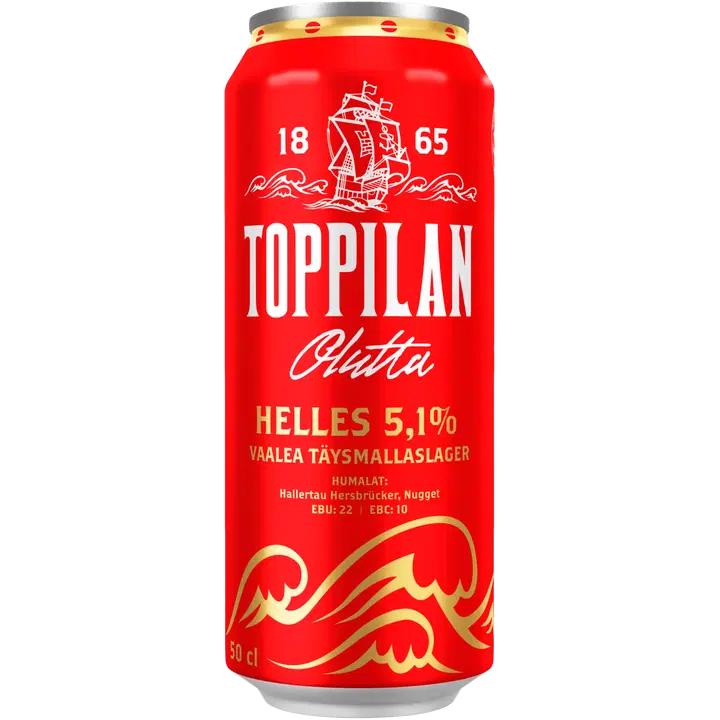 Toppilan Helles olut 5,1% 0,5 l｜Toppilan 希腊饮品 5.1% 0,5 l