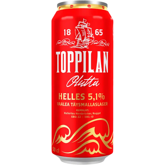 Toppilan Helles olut 5,1% 0,5 l｜Toppilan 希腊饮品 5.1% 0,5 l