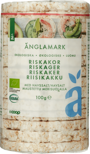 Änglamark riisikakku merisuolalla luomu 100 g｜Änglamark 米饼（海盐味）有机 100 g