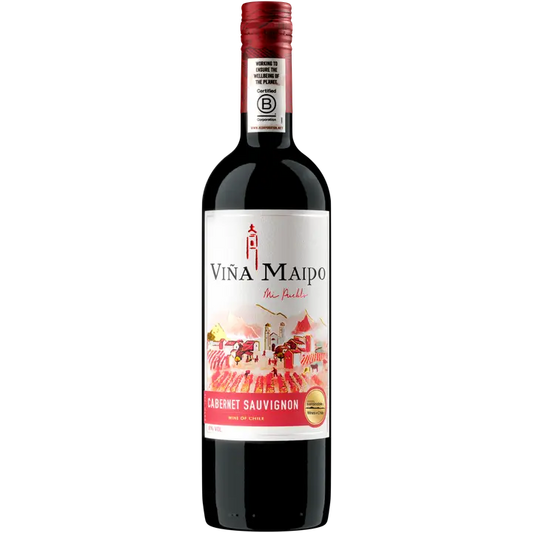Viña Maipo Cabernet Sauvignon 8 %, 0,75 l punaviini lasipullo｜Viña Maipo 赤霞珠 8%，0.75 升红饮料玻璃瓶