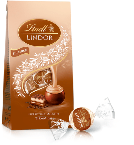 Lindt LINDOR 提拉米苏牛奶巧克力球 马斯卡彭咖啡味软心 含威化碎 137g