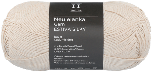 House 竹粘胶棉混纺纱线 Estiva Silky 100克 浅米色 10743