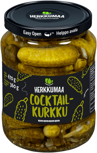 Herkkumaa Cocktailkurkku 670/360 g