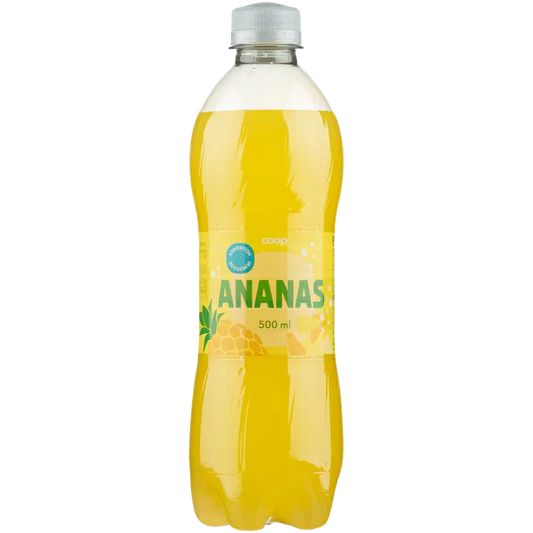 Coop ananas virvoitusjuoma sokeriton 0,5l｜Coop 无糖菠萝软饮料 0,5l