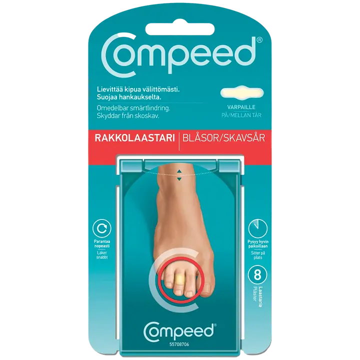 Compeed rakkolaastari varpaille 8kpl-Compeed 脚趾水泡贴 8kpl